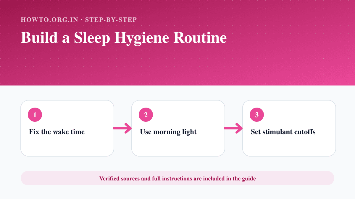 Process overview for Build a Sleep Hygiene Routine