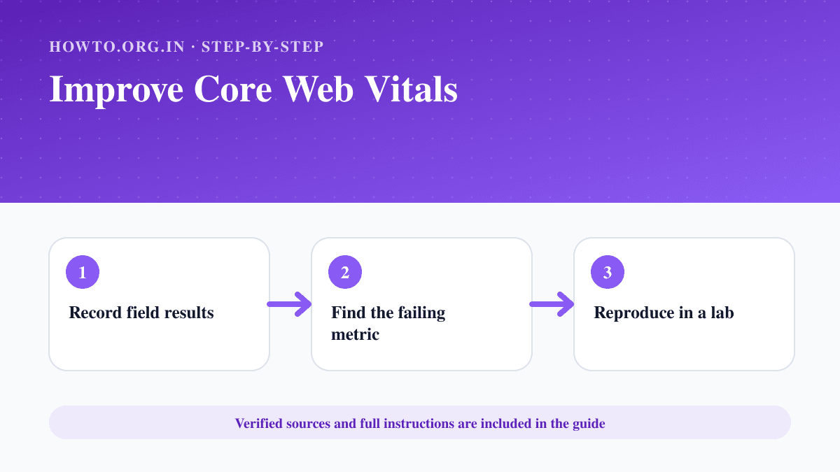 Process overview for Improve Core Web Vitals
